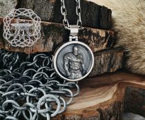 Handmade Sterling Silver Kratos Pendant. God of War Necklace.
