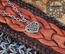 Sterling Silver Celtic Knot Heart Necklace. Womens Pendant Jewelry.
