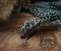 Handmade Sterling Silver Viper School Medallion. Witcher Snake Pendant.