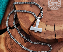 Handmade Sterling Silver Viking Chain Norse Necklace
