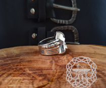Handmade Sterling Silver Darth Vader Ring. Star Wars Jewelry.