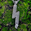 Handmade Norse Viking Sowilo Rune Wolf Pendant. Sterling Silver Runic Necklace.