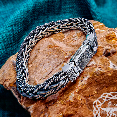 Mammen Style Filigree Sterling Silver Viking Bracelet. Based on the Cammin Casket.