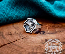 Sterling Silver Eagle Signet Ring. Handmade Animal Jewelry.