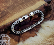 Sterling Silver Viking Arm Ring. Handmade Norse Bracelet.