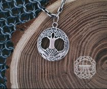 Handmade Sterling Silver Yggdrasil Pendant. Norse Viking Tree of Life Necklace.