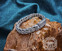 Mammen Style Sterling Silver Viking Bracelet. Based on the Cammin Casket.