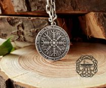 Handmade Sterling Silver Helm of Awe Pendant. Viking Norse Jewelry.