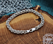 Sterling Silver Viking Bracelet. Handmade Norse Mythology Jewelry Gift.