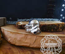 Handmade Sterling Silver Stormtrooper Ring. Star Wars Inspired Jewelry.