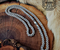 Handmade Sterling Silver Viking Chain. Authentic Norse Necklace.