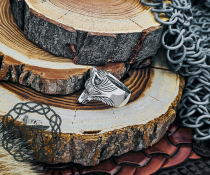Sterling Silver Viking Wolf Ring. Artisan Norse Jewelry.