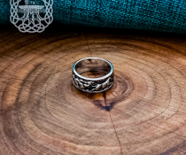 Sterling Silver Wolf Pack Statement Ring. Handmade Wildlife Jewelry.