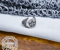 Sterling Silver Drakkar Ring. Artisan Viking Jewelry.