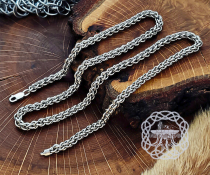 Handmade Sterling Silver Viking Chain. Authentic Norse Necklace.