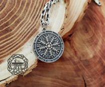 Handmade Sterling Silver Helm of Awe Pendant. Viking Norse Jewelry.