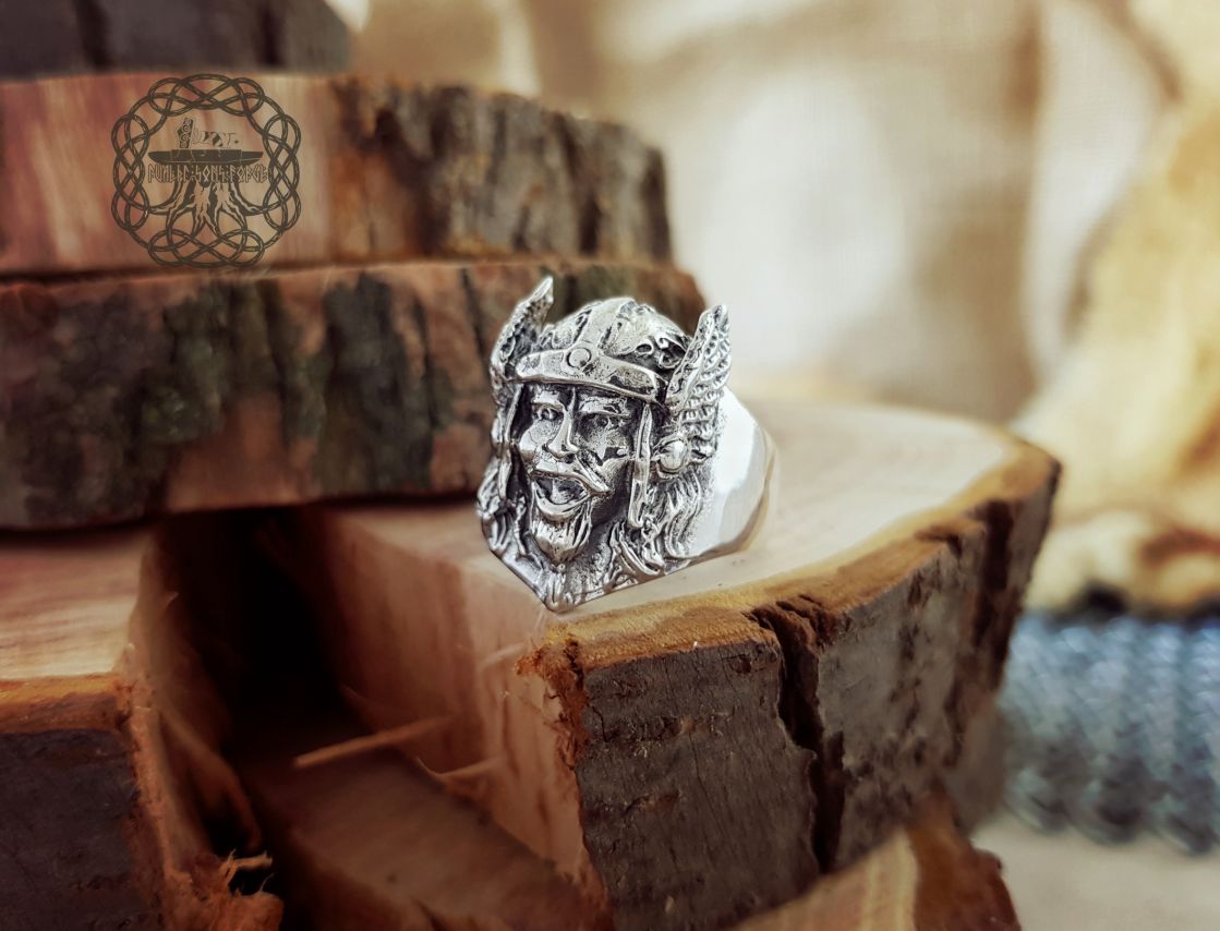 Thor Ring Viking Helmet Ring Viking Ring Sterling Silver Ring Viking Jewelry Norse Ring Scandinavian Ring