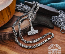 Viking Thor Hammer Replica from Vaalse on Falster. Sterling Silver Valse Mjolnir Pendant.