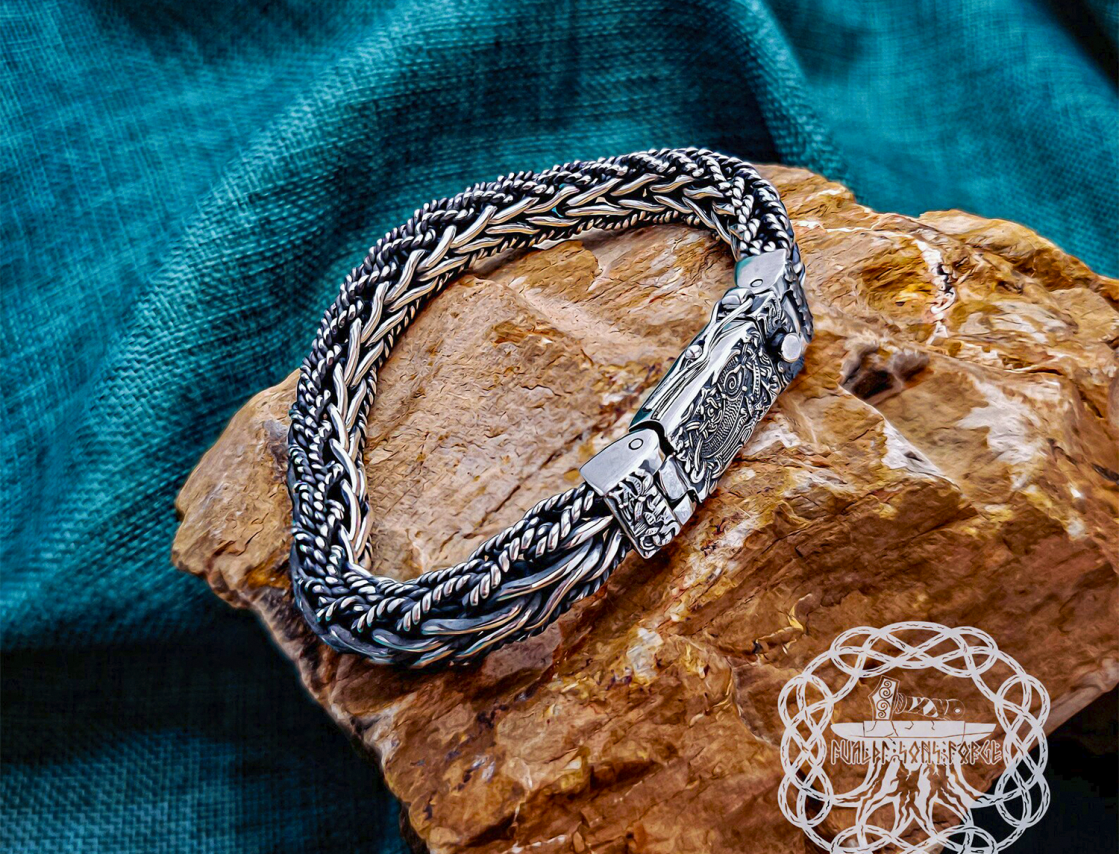 Mammen Style Filigree Sterling Silver Viking Bracelet. Based on the Cammin Casket.