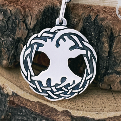 Sterling Silver Yggdrasil Necklace. Norse Viking Pendant.