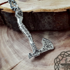 Sterling Silver Kratos Axe Pendant. Viking God of War Necklace.