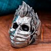 Handcrafted Sterling Silver Skull Ring. Rockabilly Biker Jewelry.
