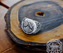 Sterling Silver Drakkar Ring. Artisan Viking Jewelry.