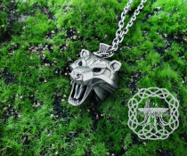 Bear Pendant Sterling Silver Bear Necklace Bear School Bear Medallion