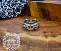 Handmade Sterling Silver Scorpion Ring. Biomechanical Animal Jewelry.