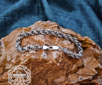 Sterling Silver Norse Bracelet. Handcrafted Viking Jewelry.