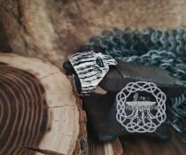 Handmade Sterling Silver Skull Mask Ring. Edgy Biker Jewelry.