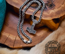 Sterling Silver Viking Chain. Authentic Handmade Norse Jewelry Necklace.
