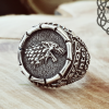 House Stark Ring, Game of Thrones Jewelry, Game of Thrones Ring, Sterling Silver Wolf Ring, House Stark Winter is Coming Ring