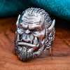 Sterling Silver Orc Durotan Ring. Handmade World of Warcraft Jewelry.