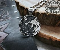 Wolf School Medallion Wolf Pendant Sterling Silver Cosplay Pendant Witcher Wolf School Necklace Witcher Medallion Witcher Pendant