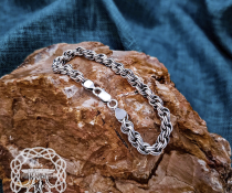 Sterling Silver Norse Bracelet. Handcrafted Viking Jewelry.
