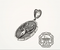Greyjoy House Pendant, Game of Thrones Jewelry, We do not sow, Sterling Silver Pendant, Greyjoy House Amulet