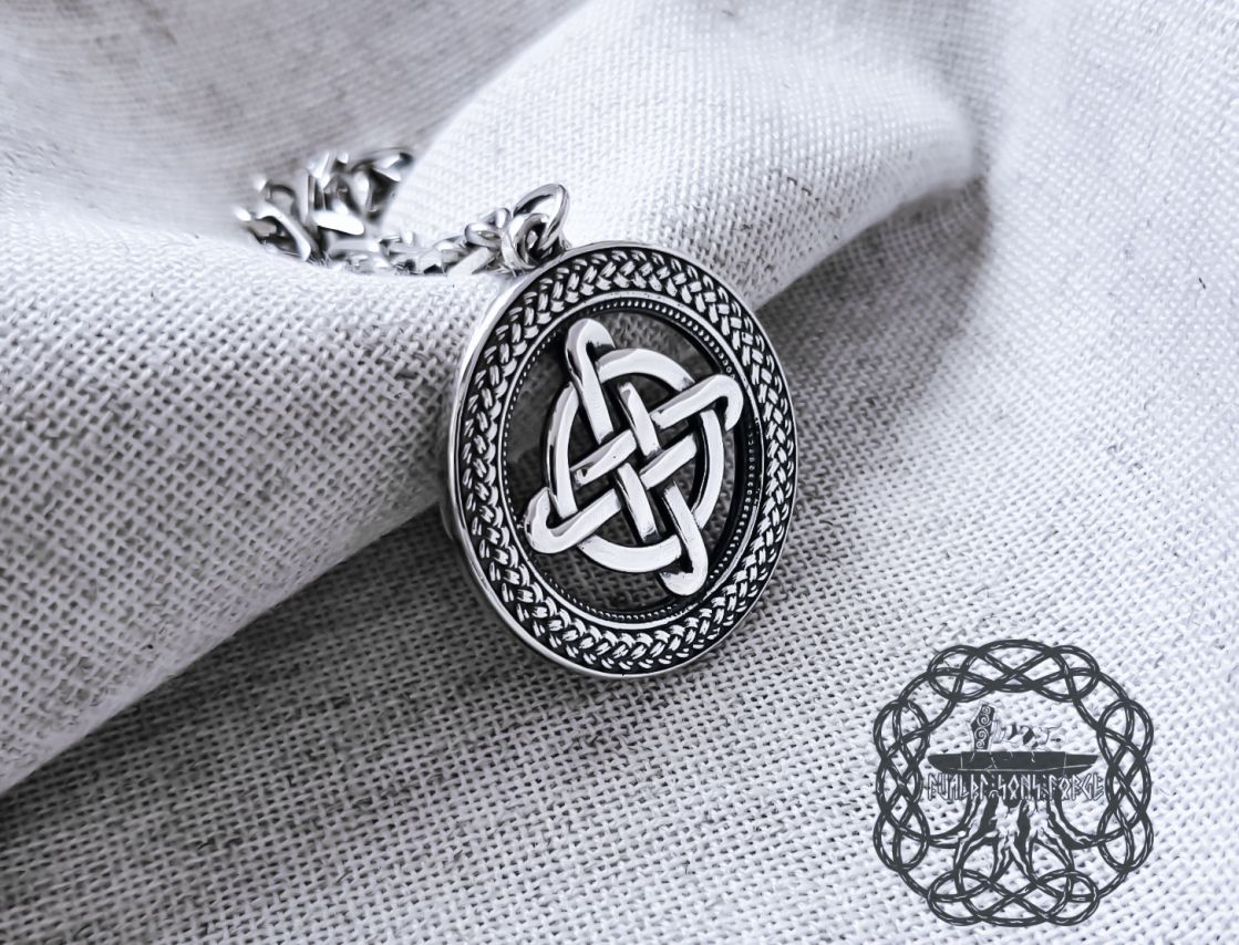 Sterling Silver Celtic Knot Pendant. Seasonal Symbol Necklace.