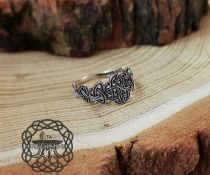 Handmade Sterling Silver Celtic Knot Ring. Triskele Artisan Design.