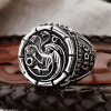 House Targaryen Ring, Sterling Silver Ring, Game of Thrones Jewelry, Targaryen House Amulet, Daenerys Targaryen, Fire and Blood