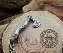 Sterling Silver Kratos Axe Pendant. Viking God of War Necklace.