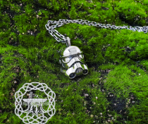 Handmade Sterling Silver Stormtrooper Pendant. Star Wars Necklace.
