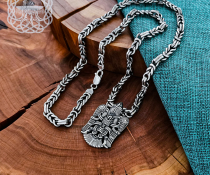 Handmade Sterling Silver Winged Man Pendant. Viking Replica Necklace.