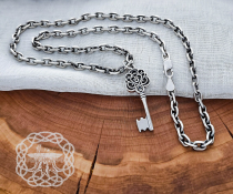 Handmade Sterling Silver Viking Anchor Chain Necklace