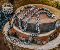 Sterling Silver Byzantine Necklace. Handmade Viking Chain.