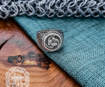 Sterling Silver Odins Horn Ring. Artisan Handmade Viking Design.