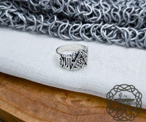 Sterling Silver Masonic Ring. Handcrafted Freemason Symbol Jewelry.