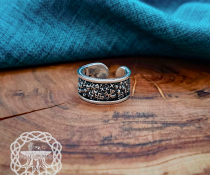 Sterling Silver Maltese Cross Ring. Handmade Floral Jewelry.