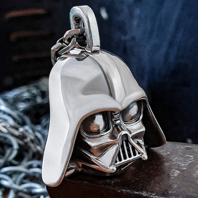 Handmade Sterling Silver Darth Vader Pendant. Star Wars Jewelry.