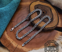 Sterling Silver Filigree Viking Chain. Authentic Handmade Norse Jewelry Necklace.